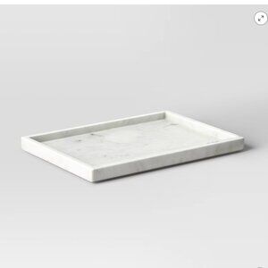 New Rectangle White Marble Tray